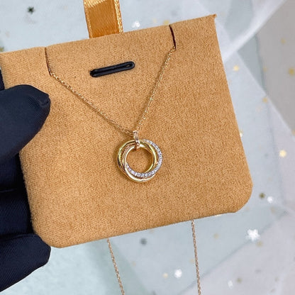 [BLAUE TRÄNEN]TRINITY HALSKETTE SILBER GOLD ROTGOLD DIAMANTEN 