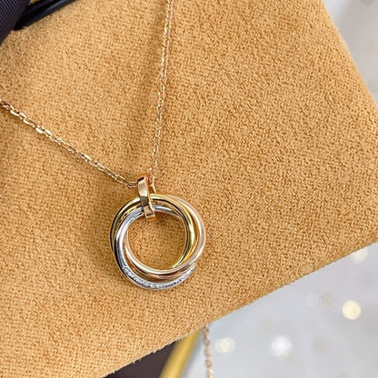 [BLAUE TRÄNEN]TRINITY HALSKETTE SILBER GOLD ROTGOLD DIAMANTEN 