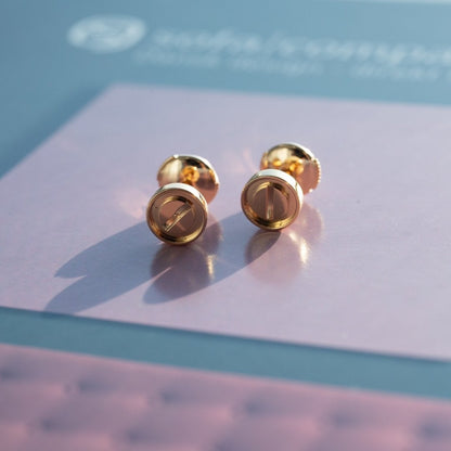 [BLAUE TRÄNEN]LIEBE OHRRINGE ROTGOLD 10MM