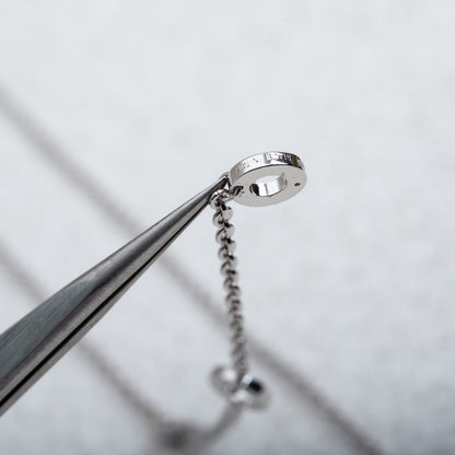 [BLAUE TRÄNEN]PARENTESI HALSKETTE SILBER