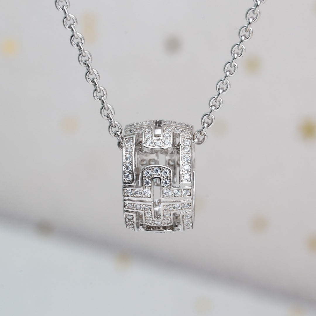 [BLAUE TRÄNEN]PARENTESI HALSKETTE SILBER DIAMANT
