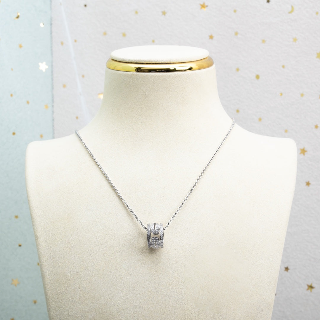 [BLAUE TRÄNEN]PARENTESI HALSKETTE SILBER DIAMANT