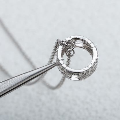 [BLAUE TRÄNEN]PARENTESI HALSKETTE SILBER DIAMANT