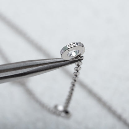 [BLAUE TRÄNEN]PARENTESI HALSKETTE SILBER DIAMANT