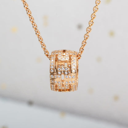 [BLAUE TRÄNEN]PARENTESI HALSKETTE ROTGOLD DIAMANT