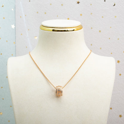 [BLAUE TRÄNEN]PARENTESI HALSKETTE ROTGOLD DIAMANT