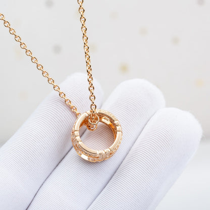[BLAUE TRÄNEN]PARENTESI HALSKETTE ROTGOLD DIAMANT