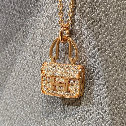 [BLAUE TRÄNEN]CONSTANCE ANHÄNGER DIAMANT HALSKETTE 