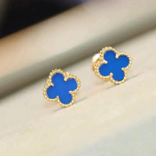 [BLAUE TRÄNEN]CLOVER MINI 9,5MM TÜRKIS OHRRINGE