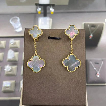 [BLUE TEARS]CLOVER 2 MOTIFS  EARRINGS (MULTIPLE CHOICESC