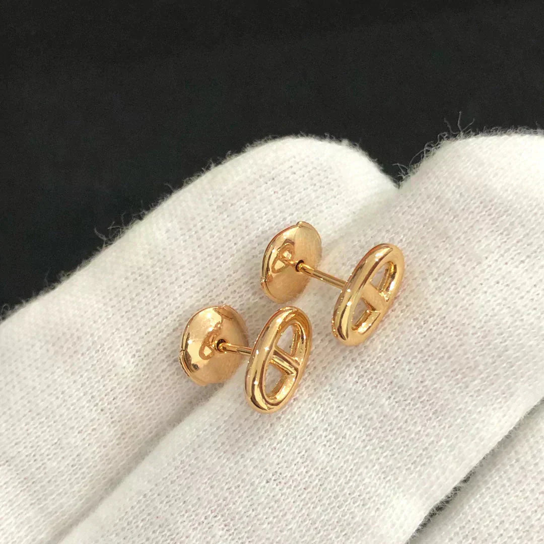 [BLAUE TRÄNEN] KETTE KLEINE OHRRINGE GOLD UND SILBER