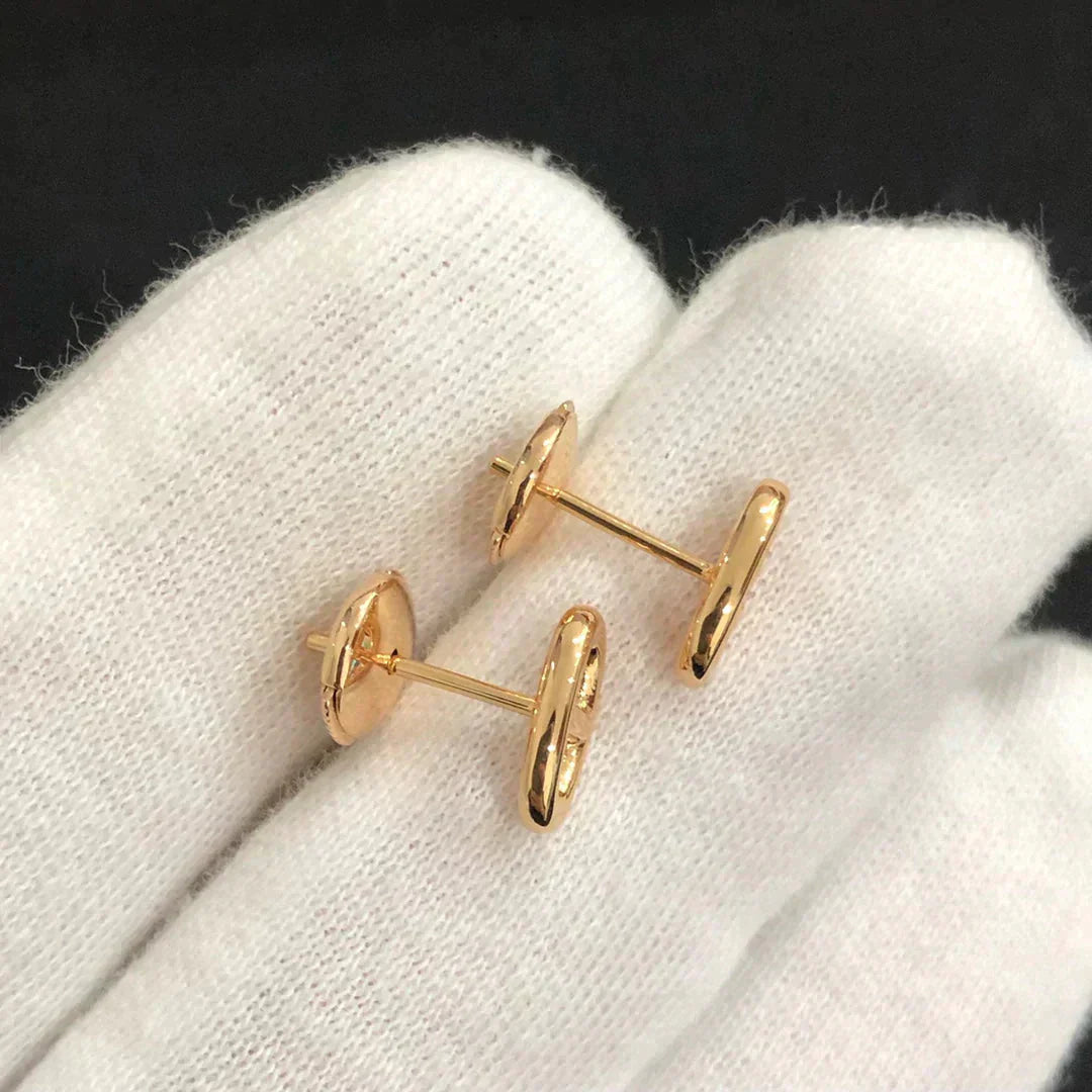 [BLAUE TRÄNEN] KETTE KLEINE OHRRINGE GOLD UND SILBER