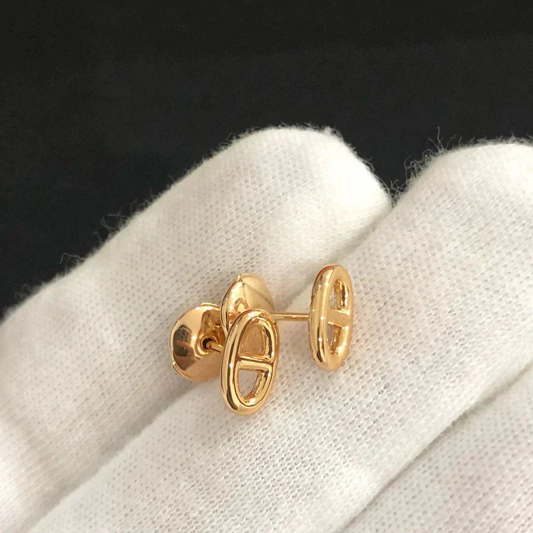 [BLAUE TRÄNEN] KETTE KLEINE OHRRINGE GOLD UND SILBER