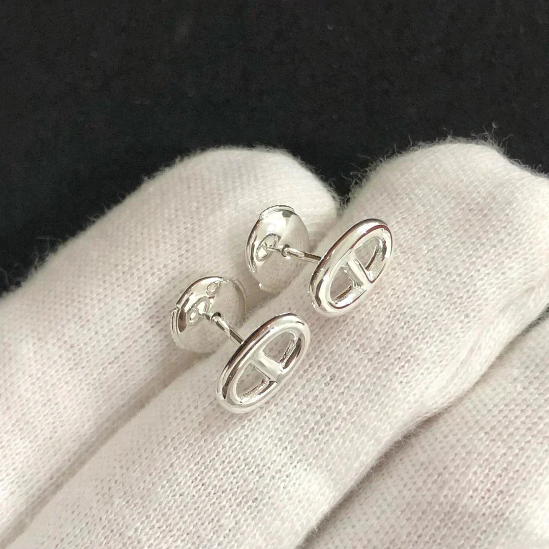 [BLAUE TRÄNEN] KETTE KLEINE OHRRINGE GOLD UND SILBER