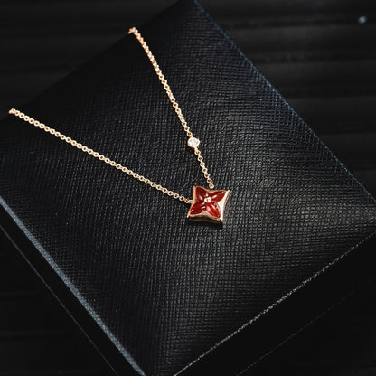 [BLAUE TRÄNEN]STERNKETTE ROTGOLD 1 DIAMANT