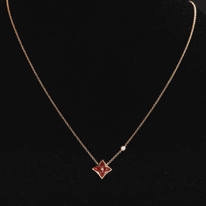 [BLAUE TRÄNEN]STERNKETTE ROTGOLD 1 DIAMANT