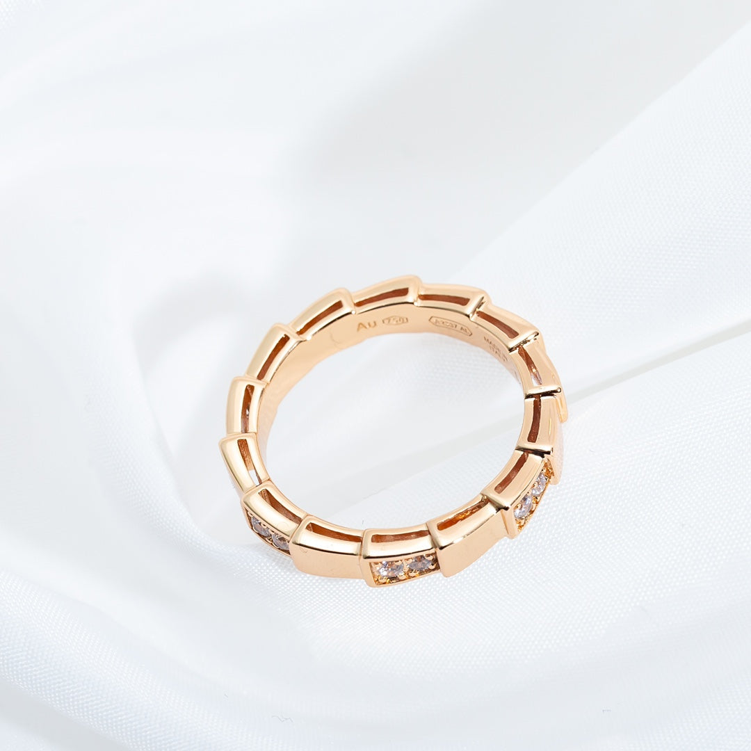 [BLAUE TRÄNEN]SERPENTI RING ROTGOLD 3MM