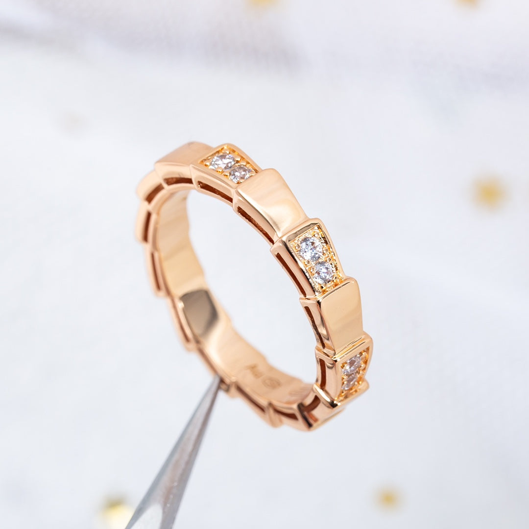 [BLAUE TRÄNEN]SERPENTI RING ROTGOLD 3MM