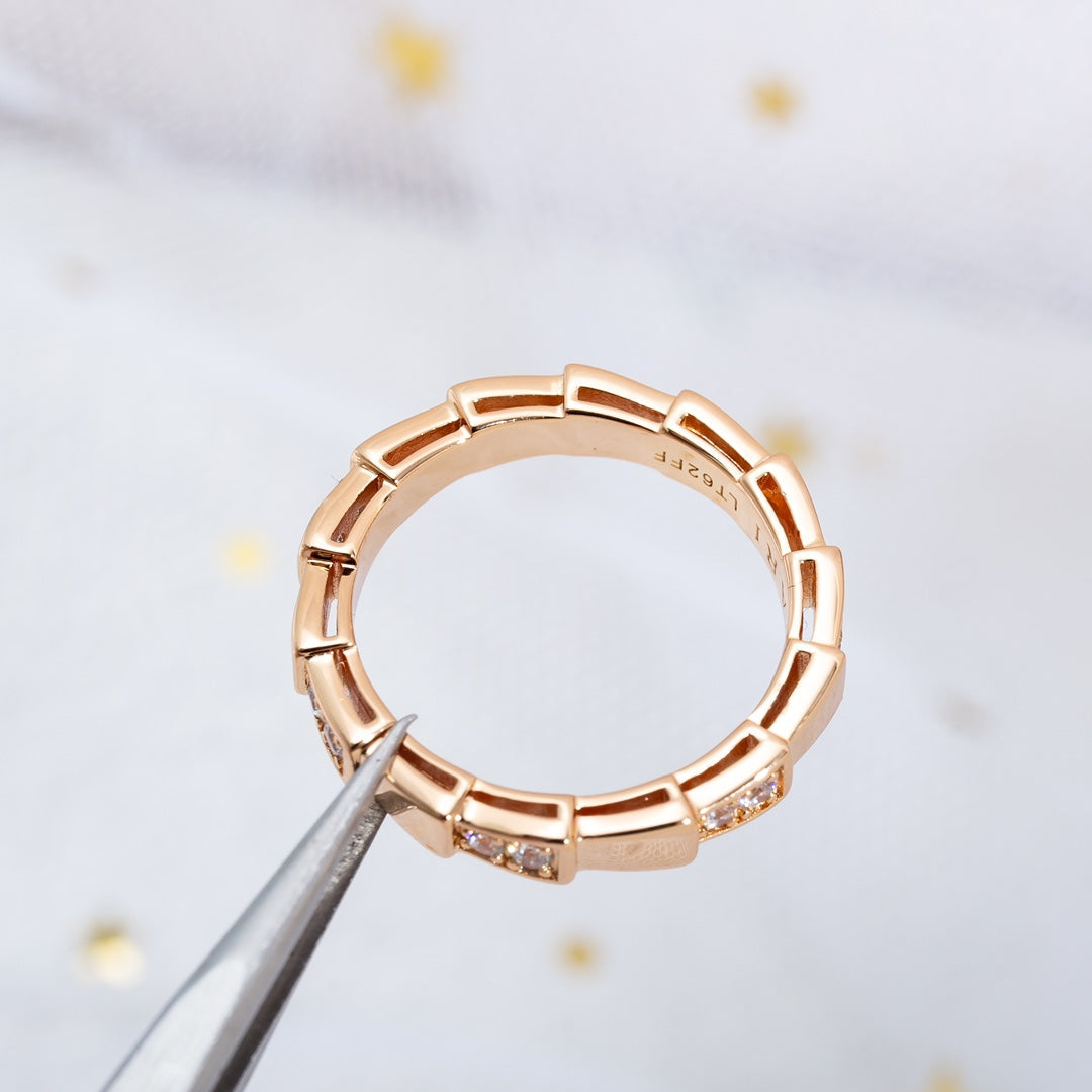 [BLAUE TRÄNEN]SERPENTI RING ROTGOLD 3MM