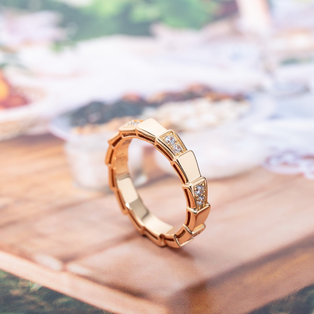 [BLAUE TRÄNEN]SERPENTI RING ROTGOLD 3MM