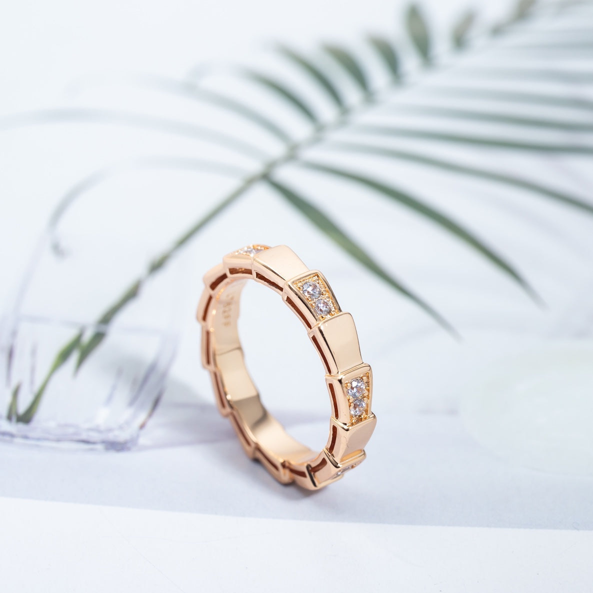 [BLAUE TRÄNEN]SERPENTI RING ROTGOLD 3MM