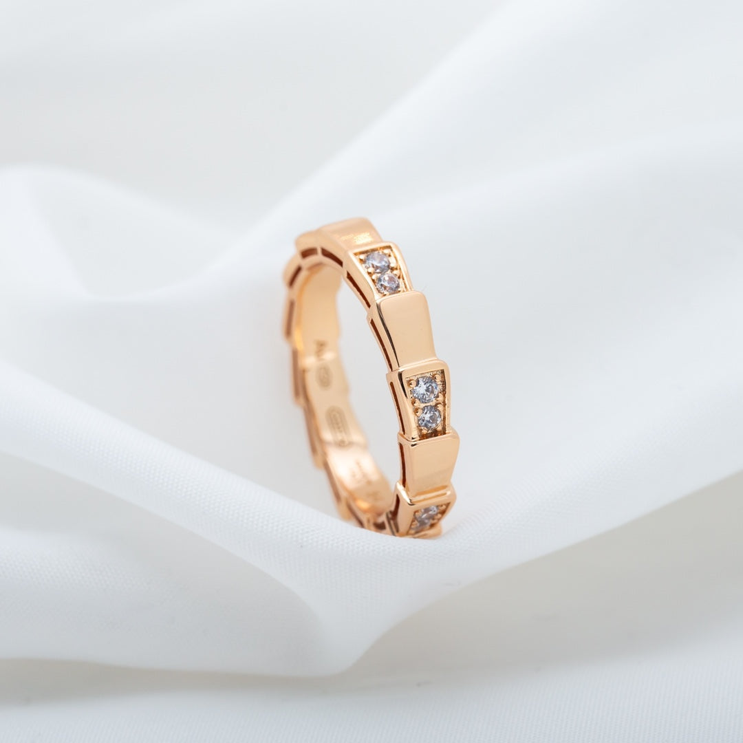 [BLAUE TRÄNEN]SERPENTI RING ROTGOLD 3MM