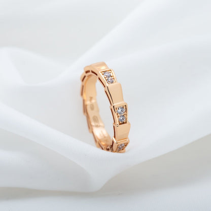 [BLAUE TRÄNEN]SERPENTI RING ROTGOLD 3MM