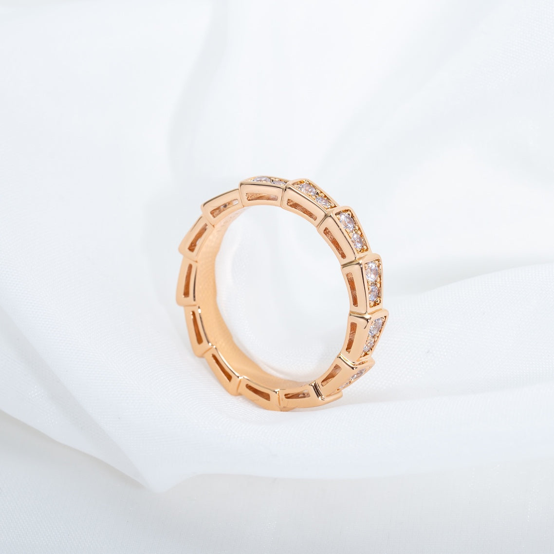 [BLAUE TRÄNEN]SERPENTI RING ROTGOLD DIAMANT 3MM