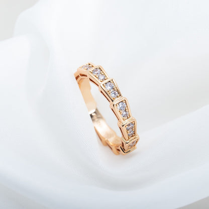 [BLAUE TRÄNEN]SERPENTI RING ROTGOLD DIAMANT 3MM