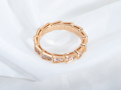 [BLAUE TRÄNEN]SERPENTI RING ROTGOLD DIAMANT 3MM