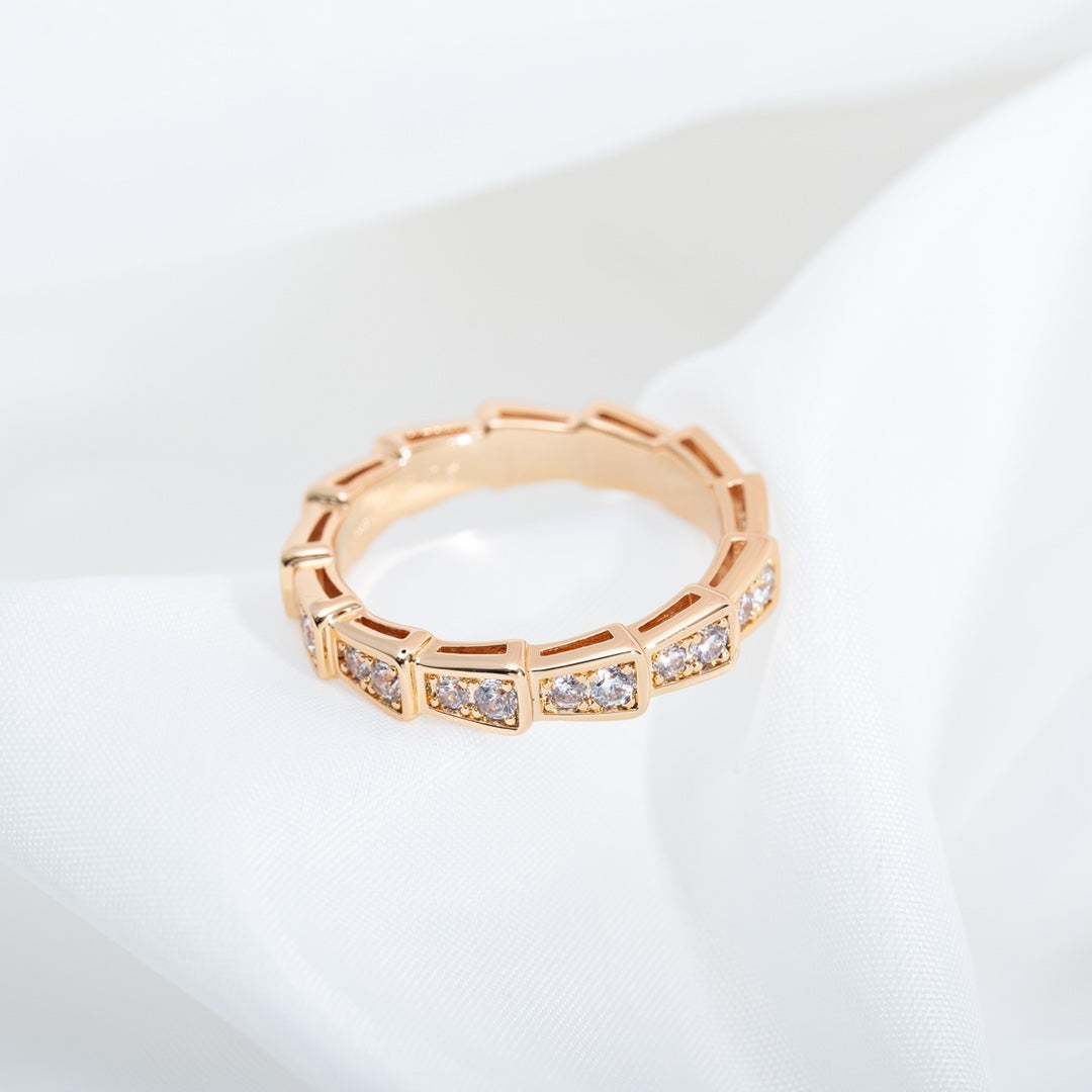 [BLAUE TRÄNEN]SERPENTI RING ROTGOLD DIAMANT 3MM
