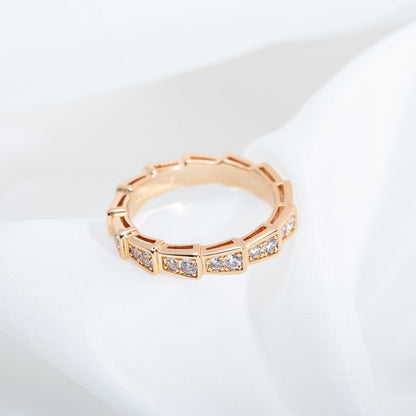 [BLAUE TRÄNEN]SERPENTI RING ROTGOLD DIAMANT 3MM