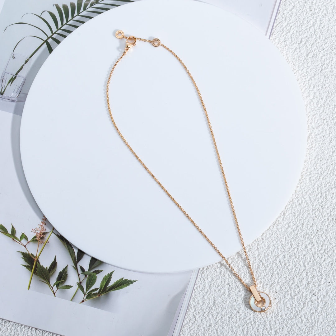 [BLAUE TRÄNEN]GARI HALSKETTE ROSA GOLD MOP