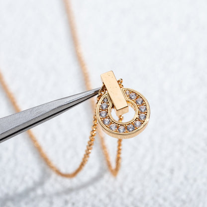 [BLAUE TRÄNEN]GARI HALSKETTE ROTGOLD DIAMANT