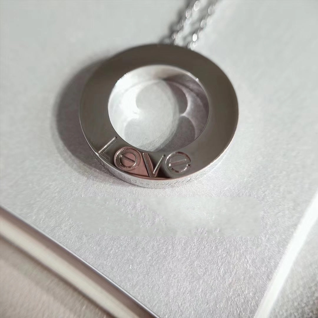 [BLAUE TRÄNEN]LIEBE HALSKETTE VERSTELLBAR SILBER