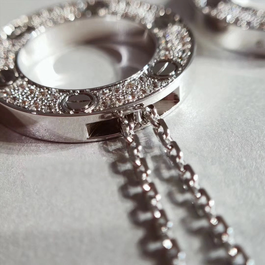 [BLAUE TRÄNEN]LIEBE HALSKETTE VERSTELLBAR SILBER