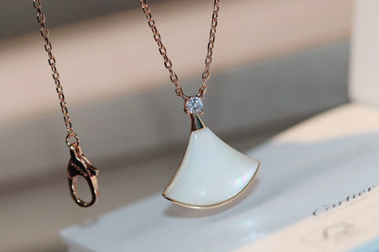 [BLAUE TRÄNEN]DREAM HALSKETTE WEISSES MOP ROSÉGOLD 1 DIAMANT