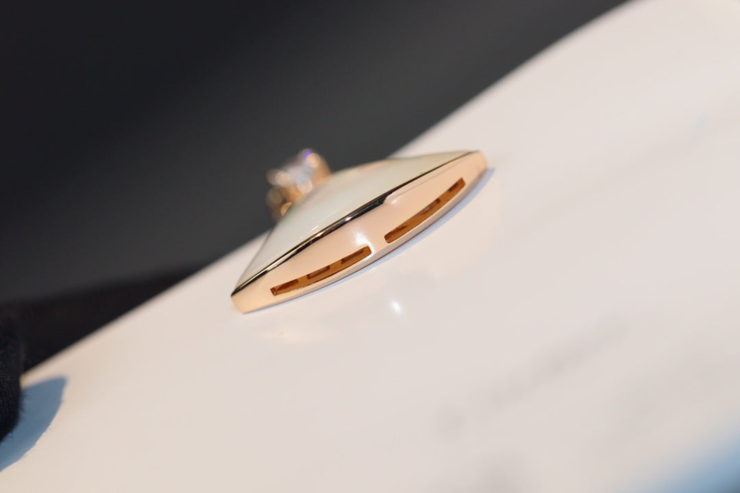 [BLAUE TRÄNEN]DREAM HALSKETTE WEISSES MOP ROSÉGOLD 1 DIAMANT