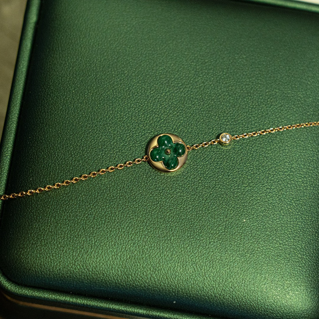 [BLAUE TRÄNEN] SONNENMALACHIT 1 DIAMANT ROTGOLDARMBAND