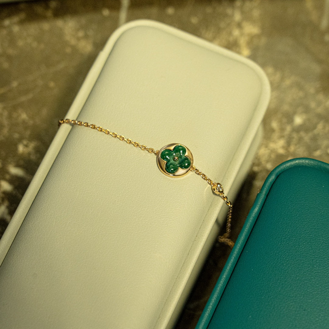 [BLAUE TRÄNEN] SONNENMALACHIT 1 DIAMANT ROTGOLDARMBAND