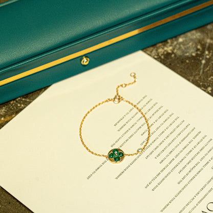 [BLAUE TRÄNEN] SONNENMALACHIT 1 DIAMANT ROTGOLDARMBAND
