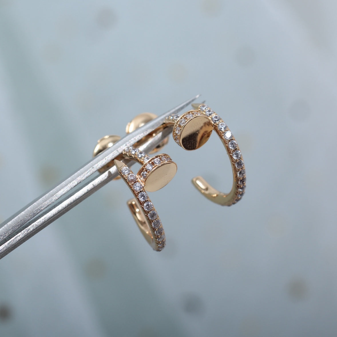 [ブルーティアーズ]JUSTE イヤリング 12.75mm ピンクゴールド ダイヤモンド