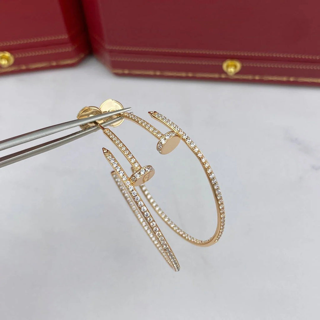 [Blue Tears Jewelry]JUSTE FULL DIAMOND LARGE EARRINGS