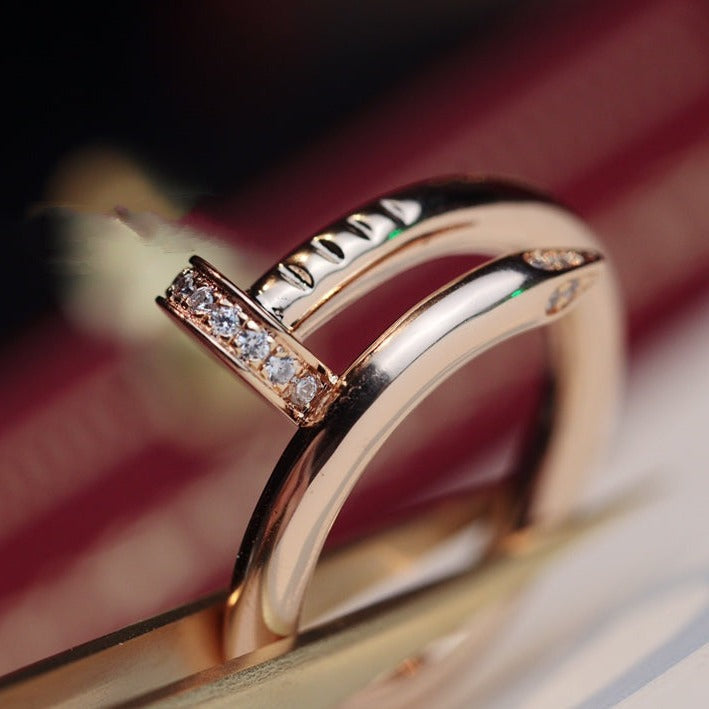 [BLAUE TRÄNEN]JUSTE RING 2,65 MM ROTGOLD DIAMANT