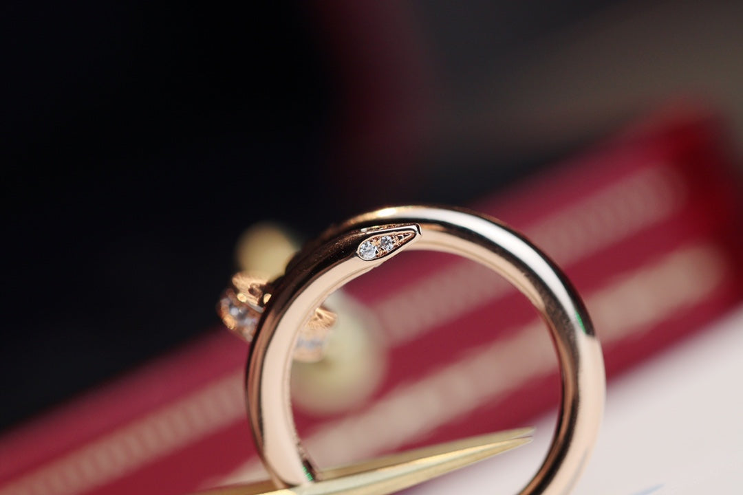 [BLAUE TRÄNEN]JUSTE RING 2,65 MM ROTGOLD DIAMANT
