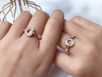 [BLAUE TRÄNEN]DREAM RING DIAMANT ROTGOLD