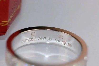 [BLAUE TRÄNEN] LIEBESRING 3,6 MM DIAMANTEN BESETZT