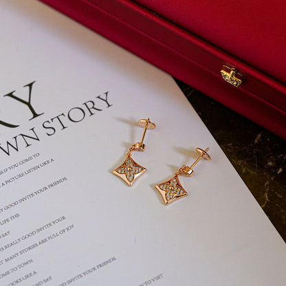 [BLUE TEARS]STAR DIAMONDS EARRINGS GOLD