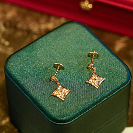 [BLAUE TRÄNEN]STAR DIAMONDS OHRRINGE GOLD