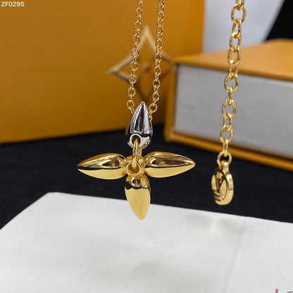 [BLAUE TRÄNEN] LOUISETTE ANHÄNGER GOLD HALSKETTE